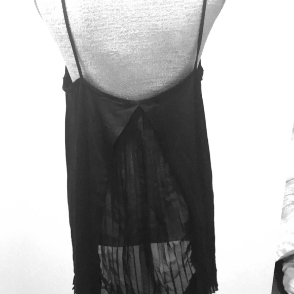 Pebble and Stone Tops - Camisole with accordion sheer open V-back